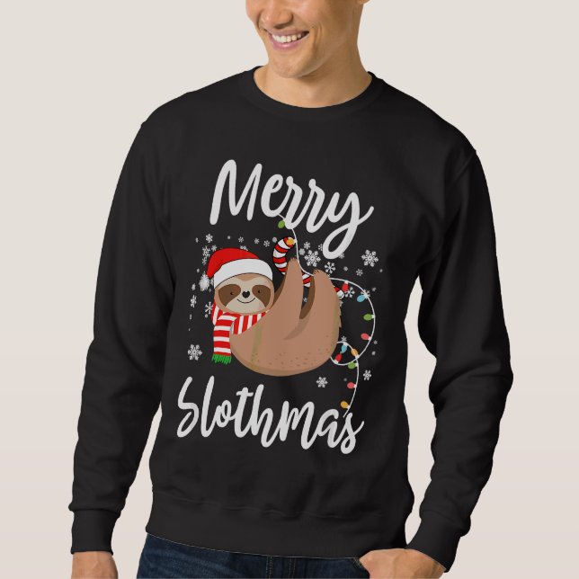 Moletom Feliz Slothmas Christmas Pajama For Sloth 89 (Frente)