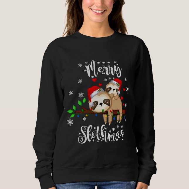 Moletom Feliz Slothmas Christmas Pajama Sloth (Frente)