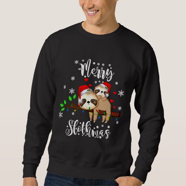 Moletom Feliz Slothmas Christmas Pajama Sloth (Frente)