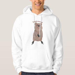 Moletom Feliz sorriso, design de desenho animado de quokka