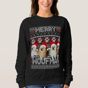 Moletom Feliz Woofmas Cute Pomeranian E Havanês Com Sa