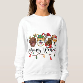 Moletom Feliz Woofmas Typografia T-Shirt