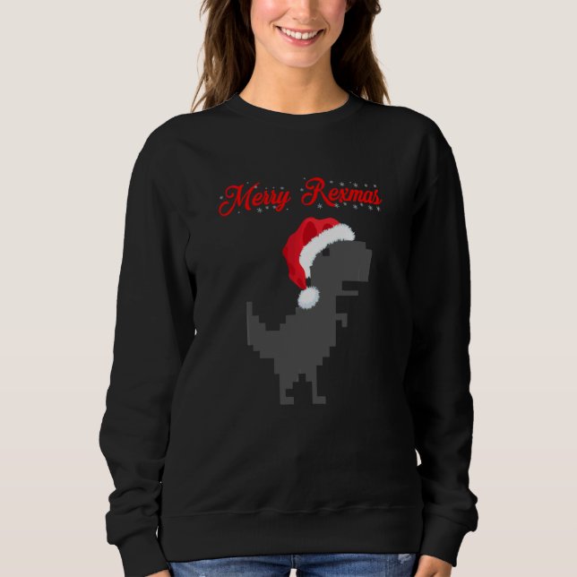 Moletom Felizes Rexmas Trex Dino Toddler Boys Christma (Frente)