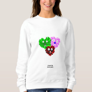 Moletom Felpudos do coração Camisa-doce feminina