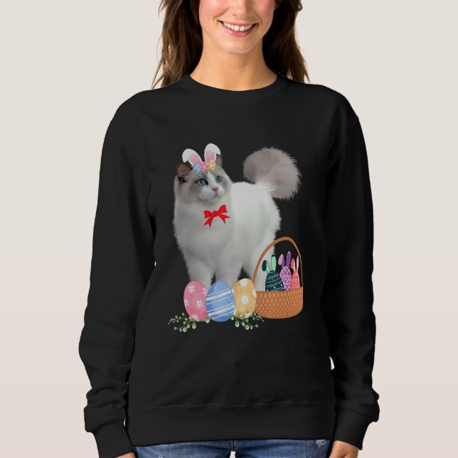 Moletom Felz pascoa Coelhinho De Gato Com Coelhinho De Gat (Frente)