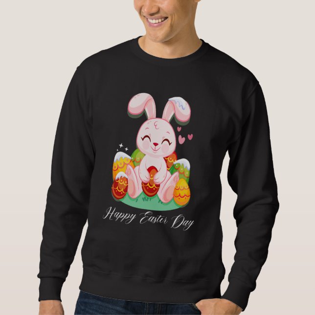 Moletom Felz pascoa de coelhos Primavera de cocaína Bunny  (Frente)