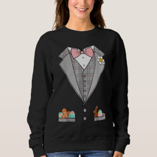 Moletom Felz pascoa do Arco do Ovo de Páscoa Tuxedo Rosa
