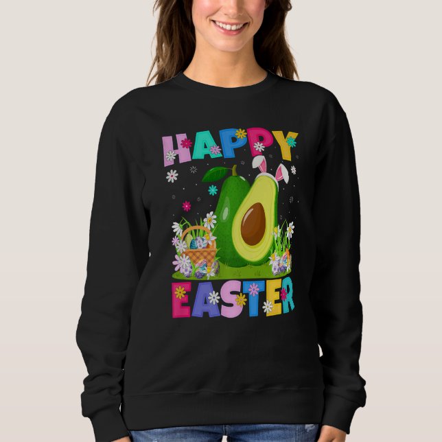 Moletom Felz pascoa Fruta Avocado Bunny Avocado Páscoa S (Frente)