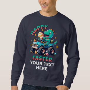 Moletom Felz pascoa Kawaii Baby Dinosaur Monster Truck