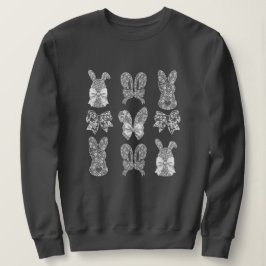 Moletom Felz pascoa Lace Bunny Lace Ears Lace Arco