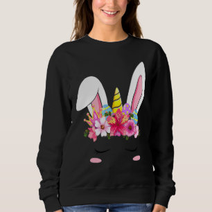 Moletom Felz pascoa Unicorn Cony Girls Crianças Ovos De Pá