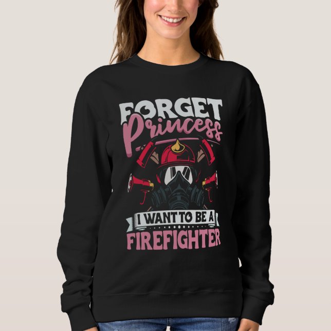 Moletom Female Firefighter Fireman Apparel Firefighting fo (Frente)