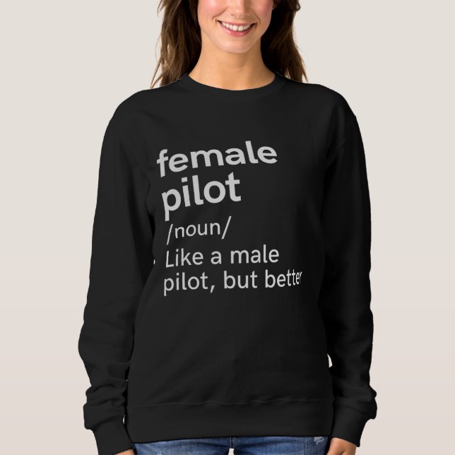 Moletom Female Pilot Definition  Aviation (Frente)