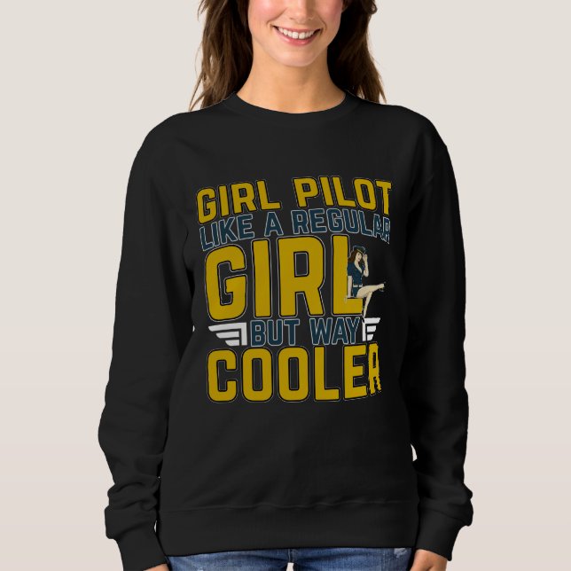 Moletom Female Pilot For A Pilot Professionals And Plane H (Frente)