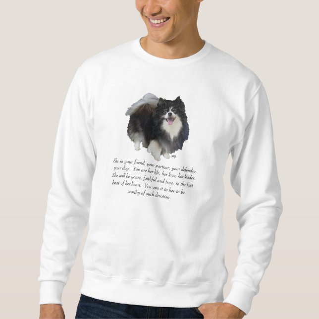 Moletom Fêmea de Recordação da Pomerânia (Frente)