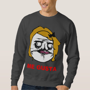 Moletom Fêmea loura mim cara cómica Meme da raiva de Gus