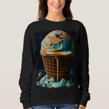 Moletom Feminino com Design de Sorvete Fofo | Na M