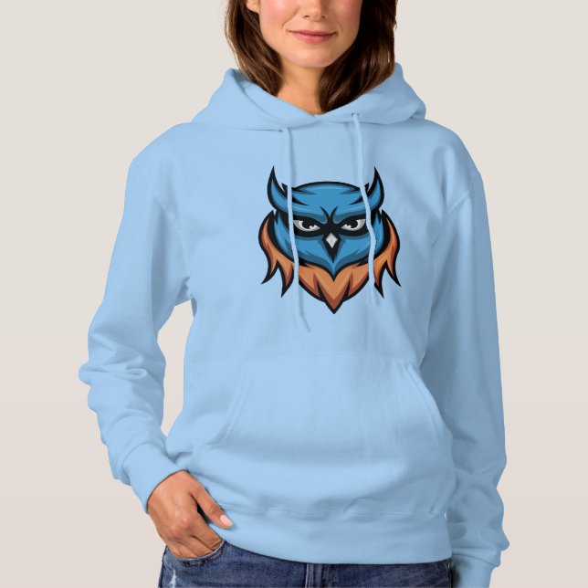 Moletom Feminino de Coruja Zangada com Estilo (Frente)