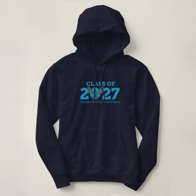 Moletom Feminino Florida Virtual HS, Turma de 2027 (Frente do Design)