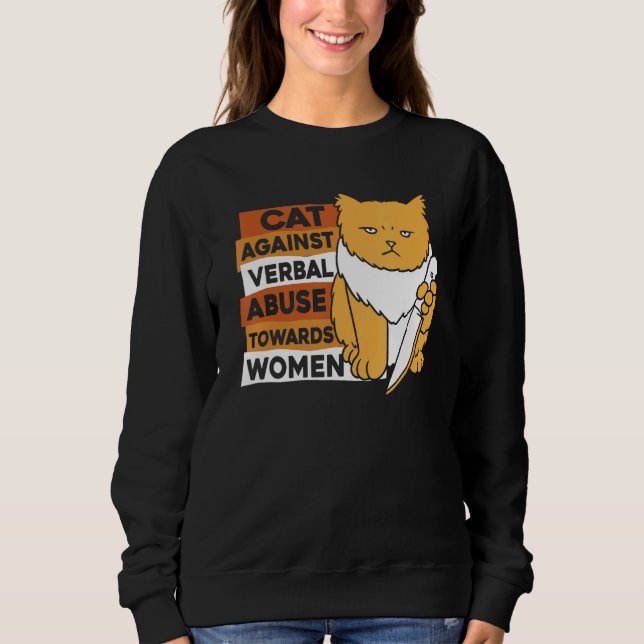 Moletom Feminist Feline Equality Women s Rights  Feminism  (Frente)