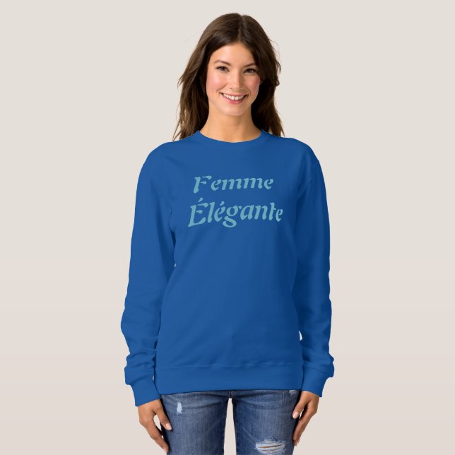 Moletom Femme Élégante T-Shirt (Frente Completa)