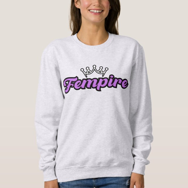 Moletom FEMPIRE Logo Purple–Crown Empowerment Design (Frente)