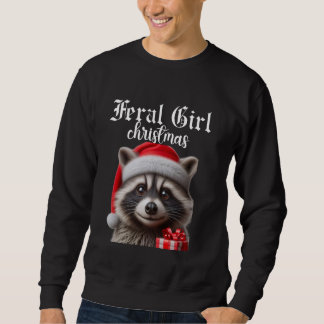 Moletom Feral Girl Christmas Raccoon