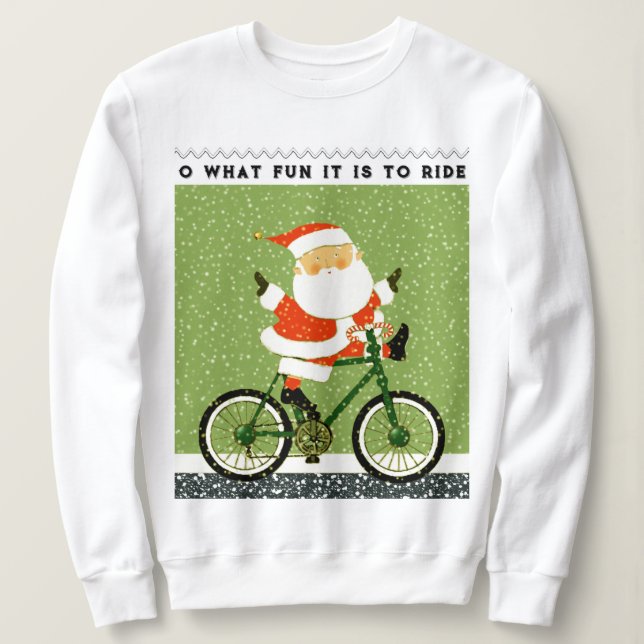 Moletom Feriado de bicicleta de Natal (Frente do Design)
