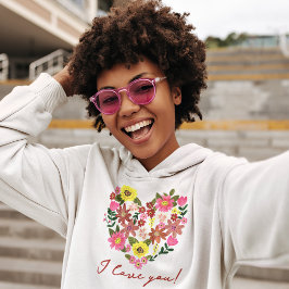 Moletom Feriado de Namorados de Flor Rosa Groovy