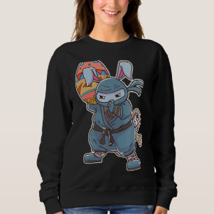 Moletom Feriado felz pascoa Bunny Ninja Ovo Caçando Seaso