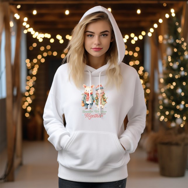 Moletom Férias de inverno Casal de Natal Nome Personalizad (Criador carregado)