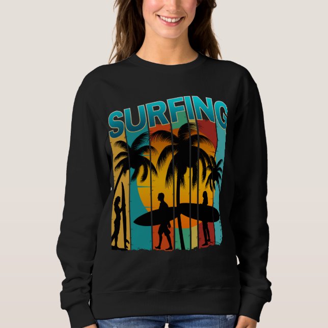Moletom férias de verão de surfe (Frente)