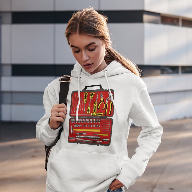 Moletom Ferramentas em uma caixa de ferramentas (Criador carregado)