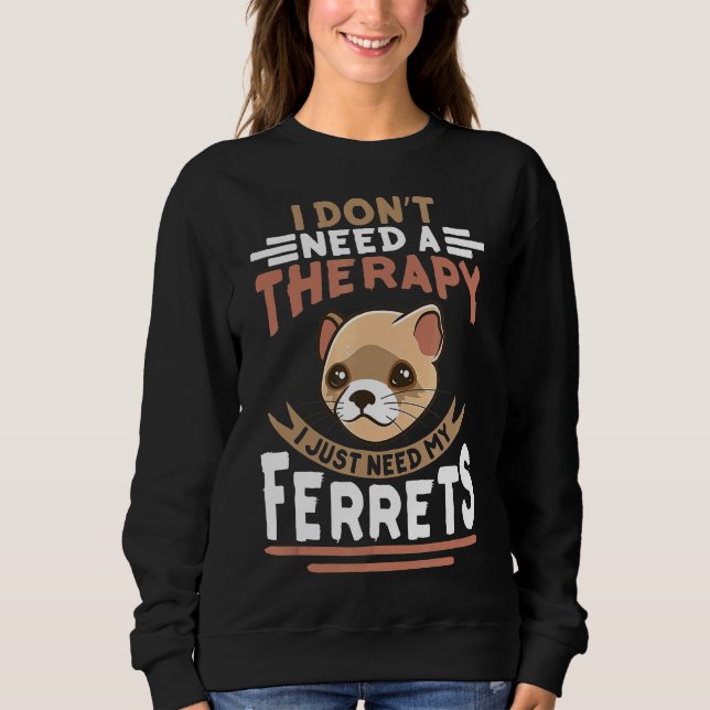 Moletom Ferret Ferret Cute Pet Tee (Frente)