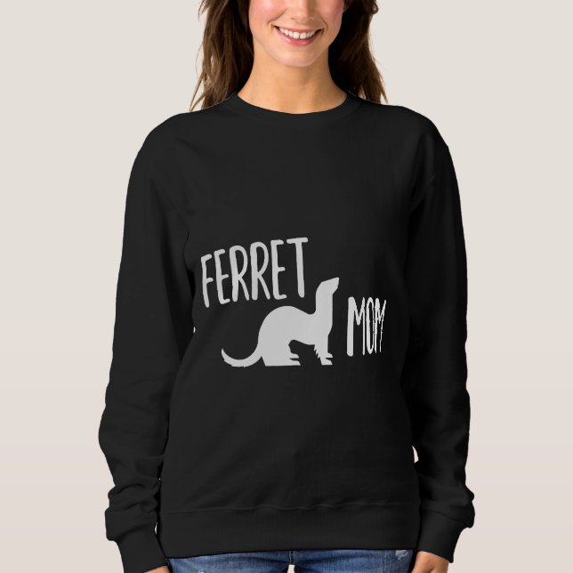 Moletom Ferret Mãe Para A Senhora E Meninas Ferret (Frente)
