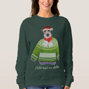 Moletom Ferro Fox Terrier Férias Natal Feio Cachorro Mãe