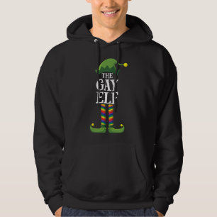 Moletom Festa de Natal da Família gay Rainbow Elf Mating