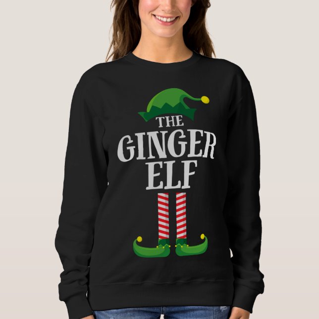 Moletom Festa de Natal da Família Ginger Elf Matching (Frente)