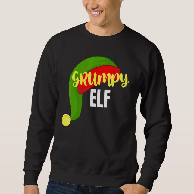 Moletom Festa de Natal do Grupo Familiar Grumpy Elf Corres (Frente)