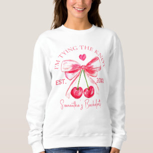 Moletom Festa de Solteira Coquete Laço Rosa Cereja