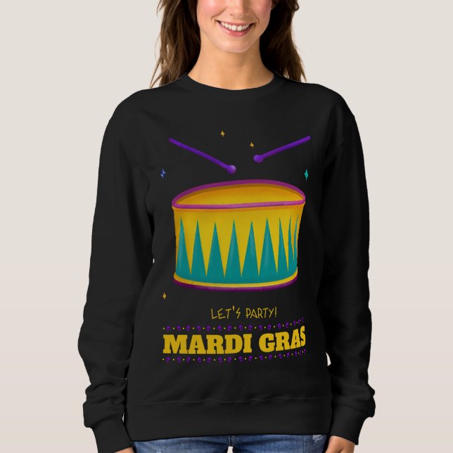 Moletom Festa de vamos! Mardi Gras Sweatshirt (Frente)