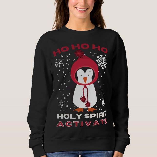 Moletom Festa Engraçado de Natal SPIRIT ATIVADO Xmas (Frente)