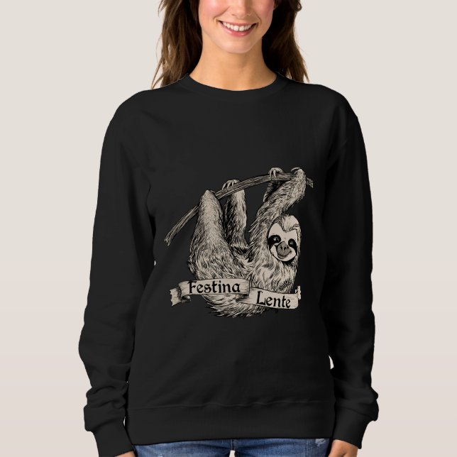 Moletom Festina Lente Three Toed Sloth (Frente)