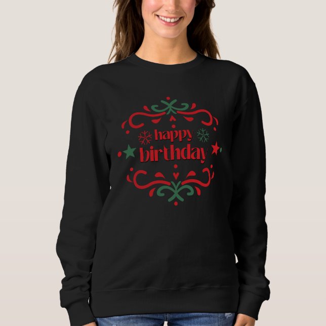 Moletom Festive Birthday Greeting Designs (Frente)