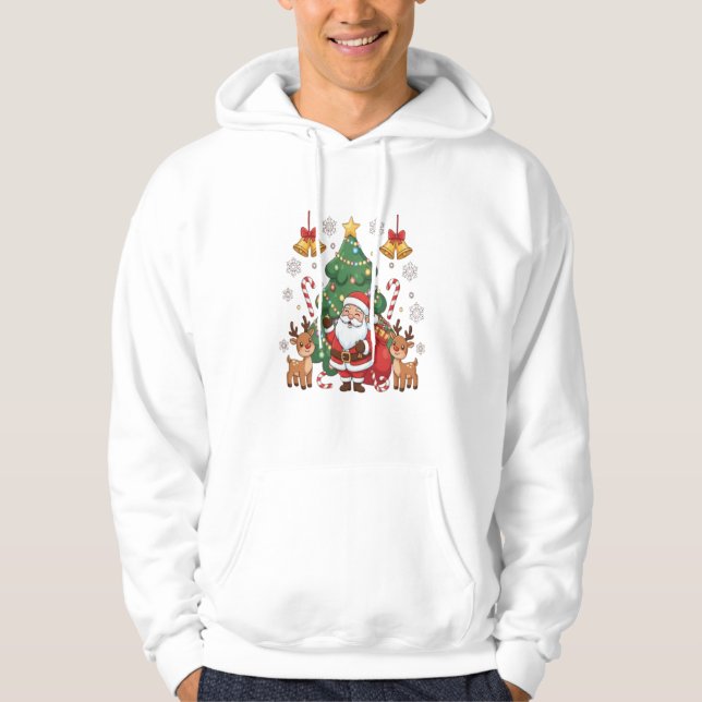 Moletom "Festive Merry Christmas Holiday Hoodie Design" (Frente)