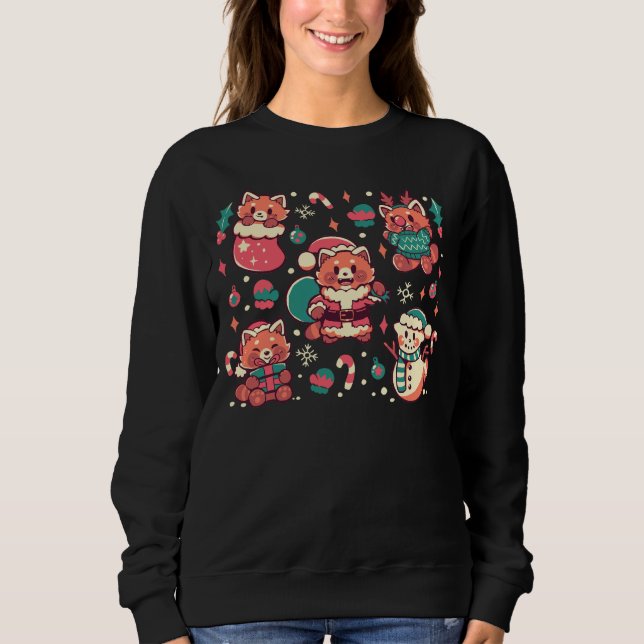 Moletom Festive Red Pandas (Frente)