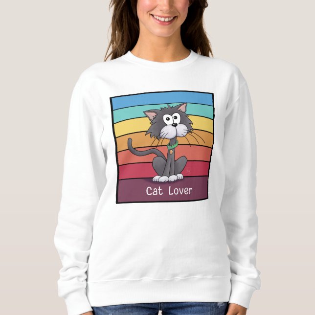 Moletom Festivo Cat Lover (Frente)