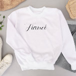 Moletom Fiance Sweet Para Ela<br><div class="desc">Camisola de alimentação,  Camisa de noiva personalizada,  presente de casamento,  camisa de suor noiva,  Chá de panela,  blusa branca,  personalize com um ano,  data ou nome.</div>