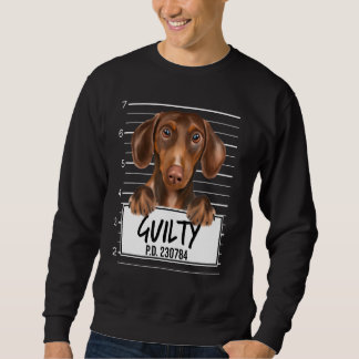 Moletom Ficha Criminal do Dachshund Marrom Cão Culpado