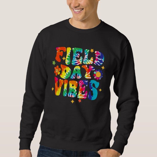 Moletom Field Day Vibes Hippie Tie Dye Last Day Of School  (Frente)